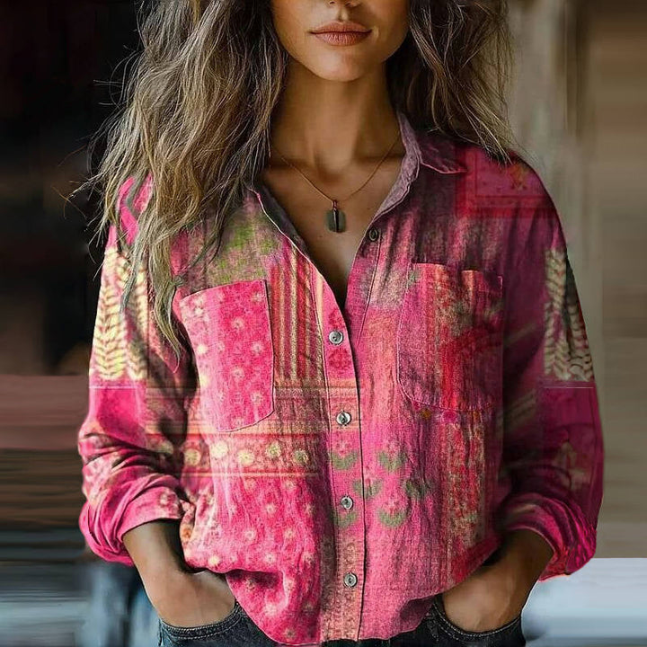 Modische Damenbluse im Vintage-Look mit zeitlosem Design