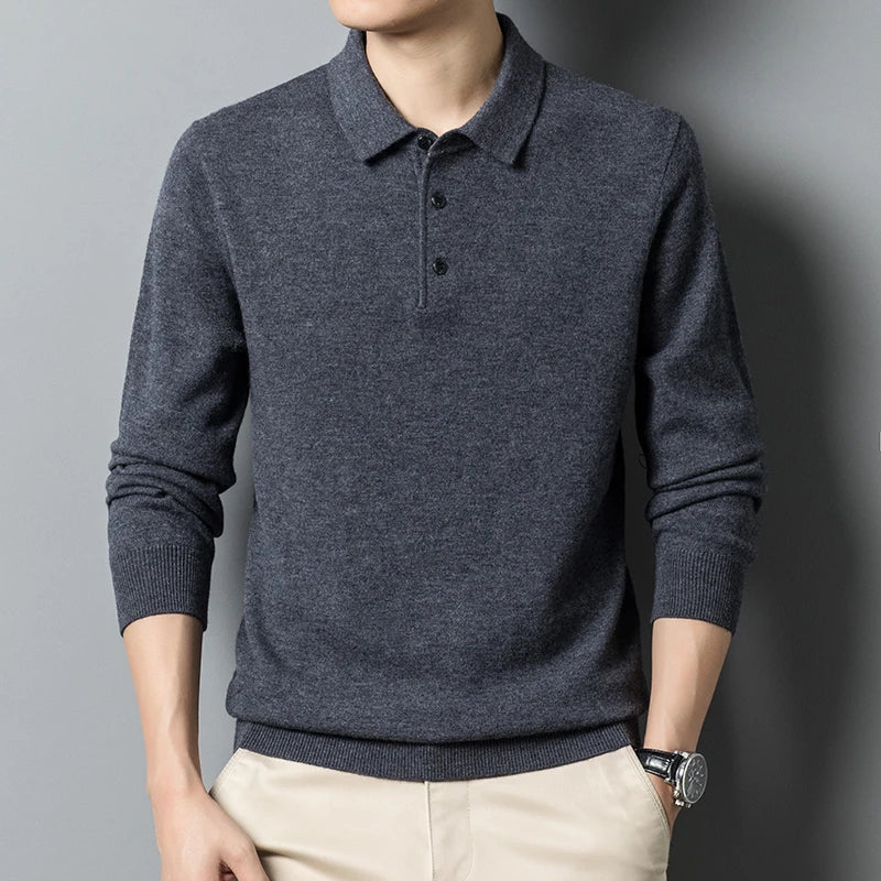 Stilvoller und luxuriöser Herren-Polopullover - eine Kombination aus Eleganz und Komfort