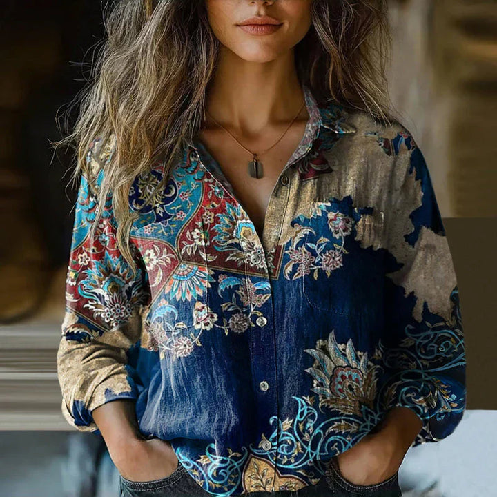 Modische Damenbluse im Vintage-Look mit zeitlosem Design