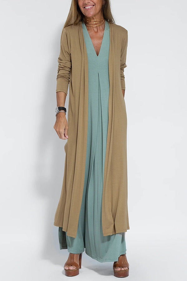 Elegantes langes Kleid mit Angelica™-Weste