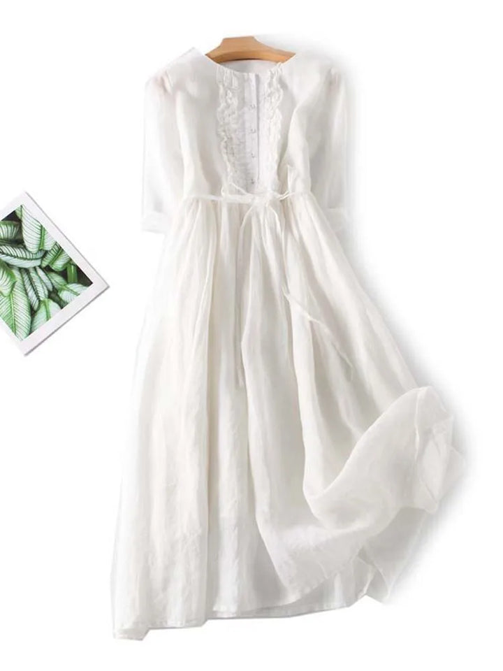 Abito Elegante in Lino Amara™ - Stile Raffinato per Ogni Occasione