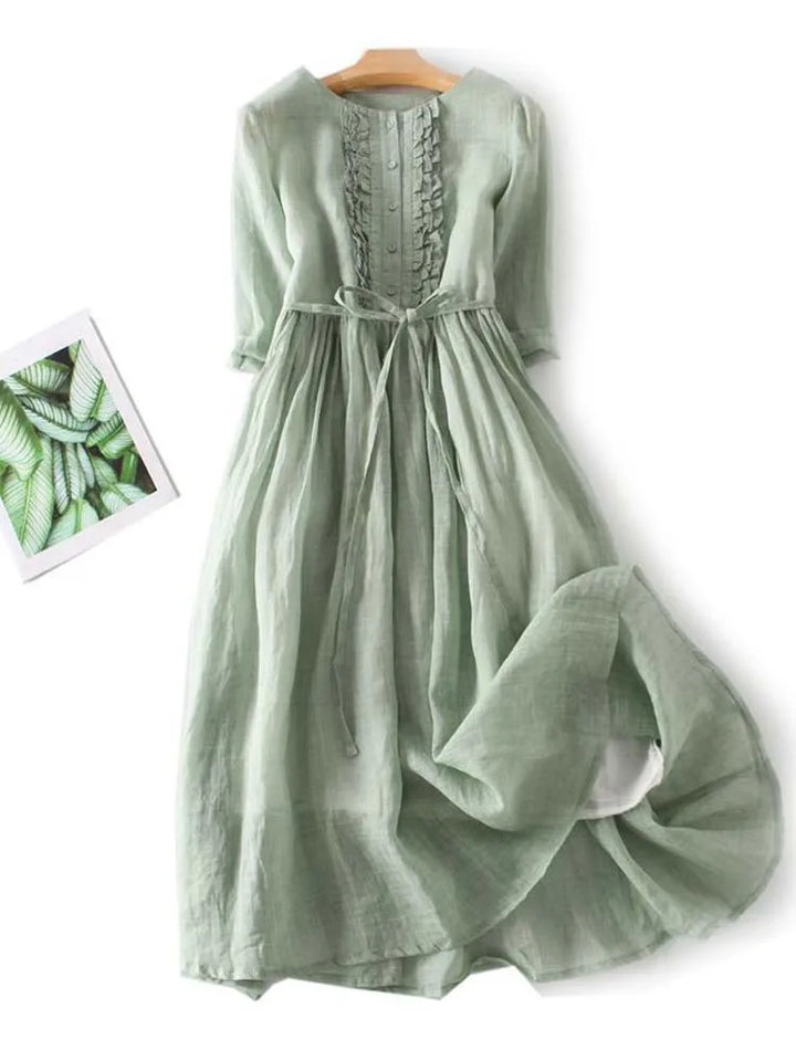 Abito Elegante in Lino Amara™ - Stile Raffinato per Ogni Occasione