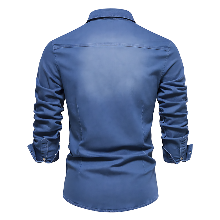 Camicia in Denim di Cotone Ruggiero™ per un Look Casual e Stile Unico!