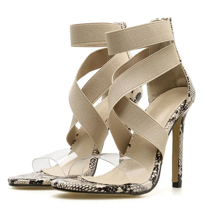 Elegante Damensandalen mit Kreuzriemen in raffiniertem Design
