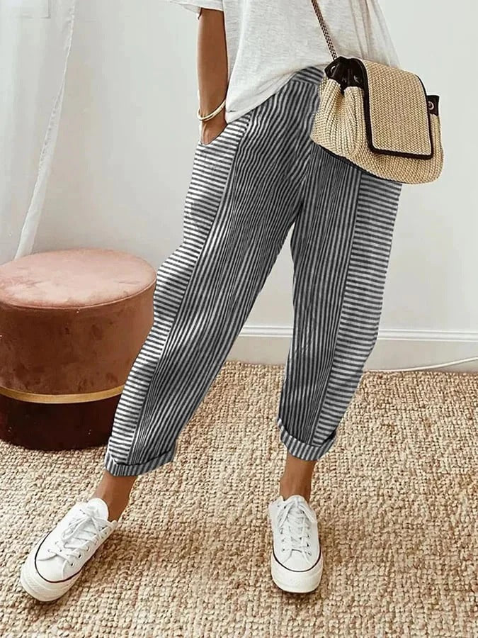 Elegante gestreifte Hose aus Daisy Cotton™ für einzigartigen Komfort
