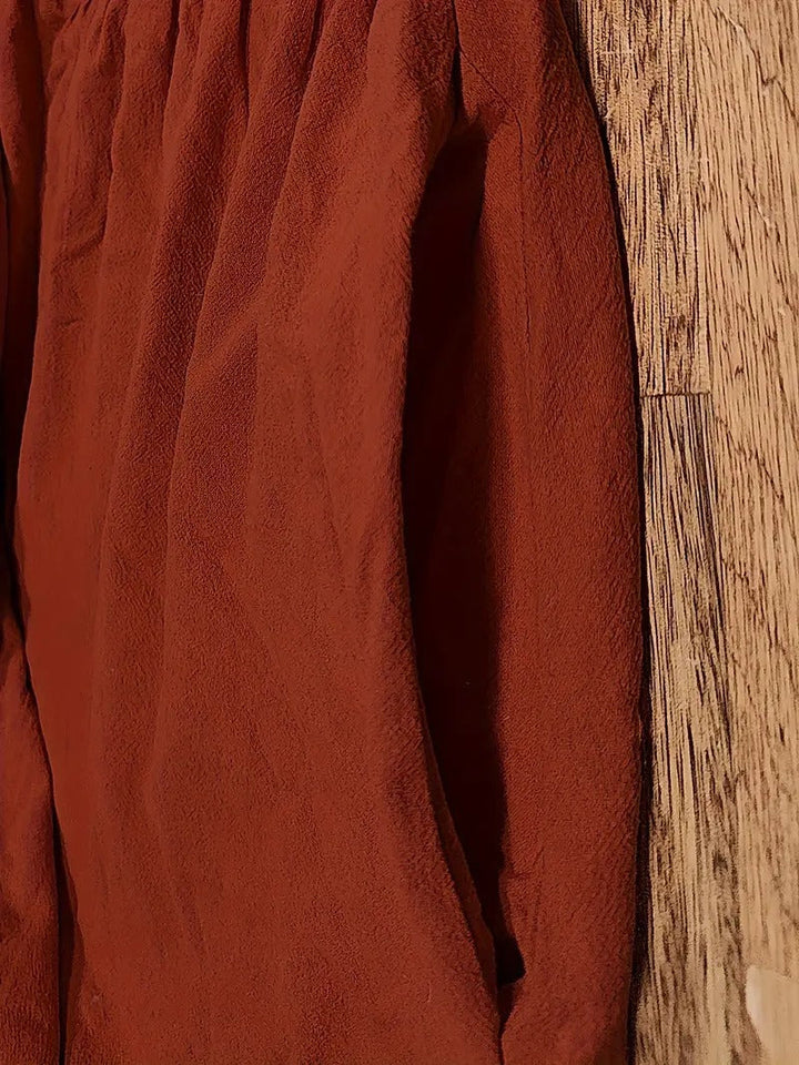 Brigida™ - Raffiniertes Sommerkleid aus Leinen mit bequemen Taschen