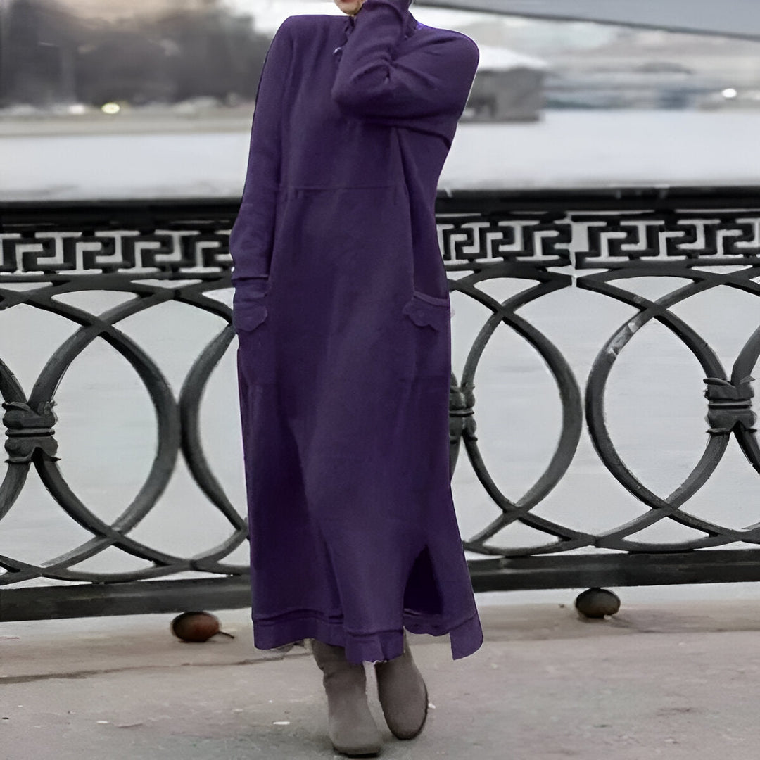 Laura™ - Langes Winterkleid mit Schlitz