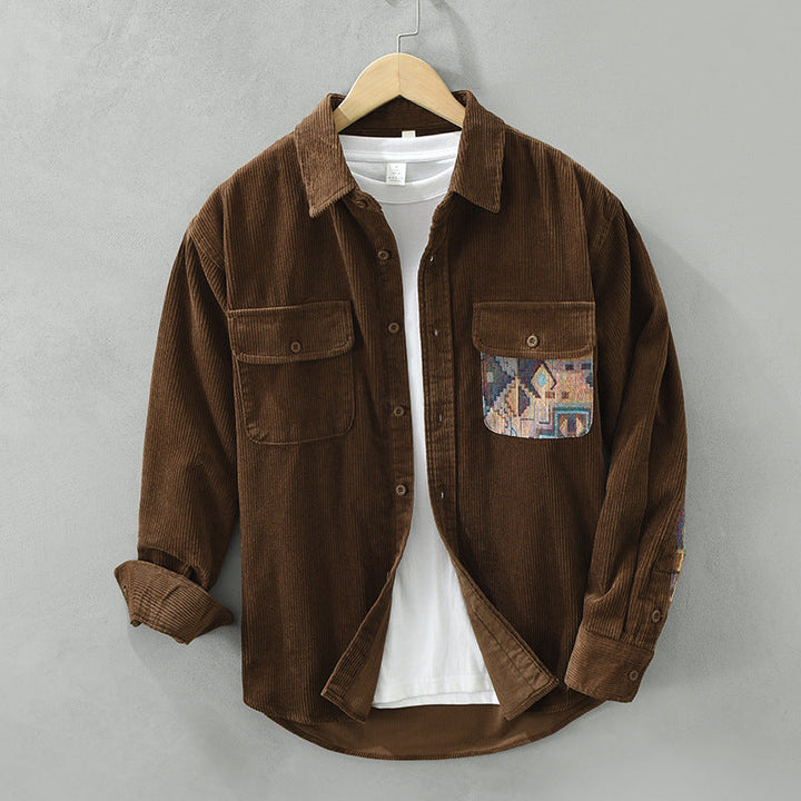 Stilvolles Herrenhemd im Vintage-Look aus besonders weicher und hochwertiger Baumwolle