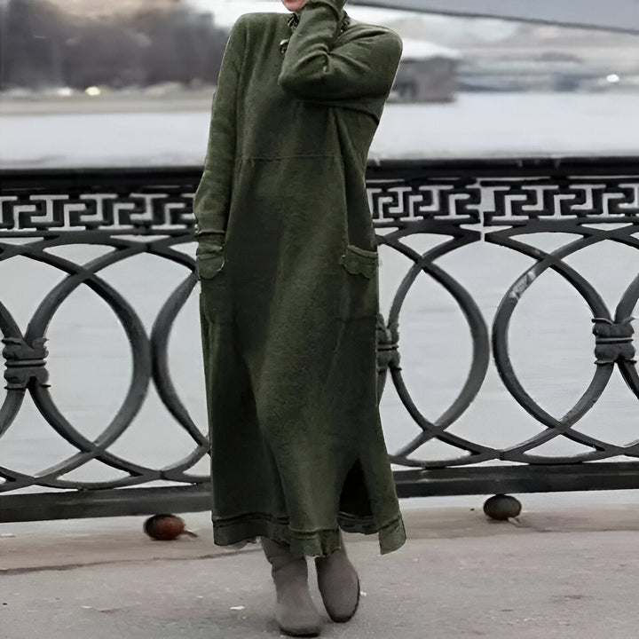 Laura™ - Langes Winterkleid mit Schlitz