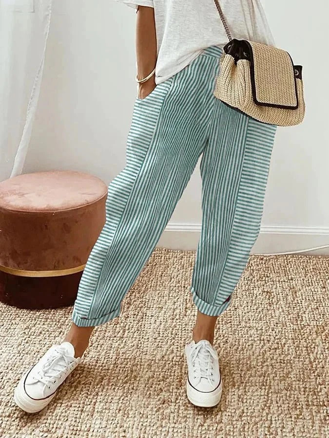 Elegante gestreifte Hose aus Daisy Cotton™ für einzigartigen Komfort