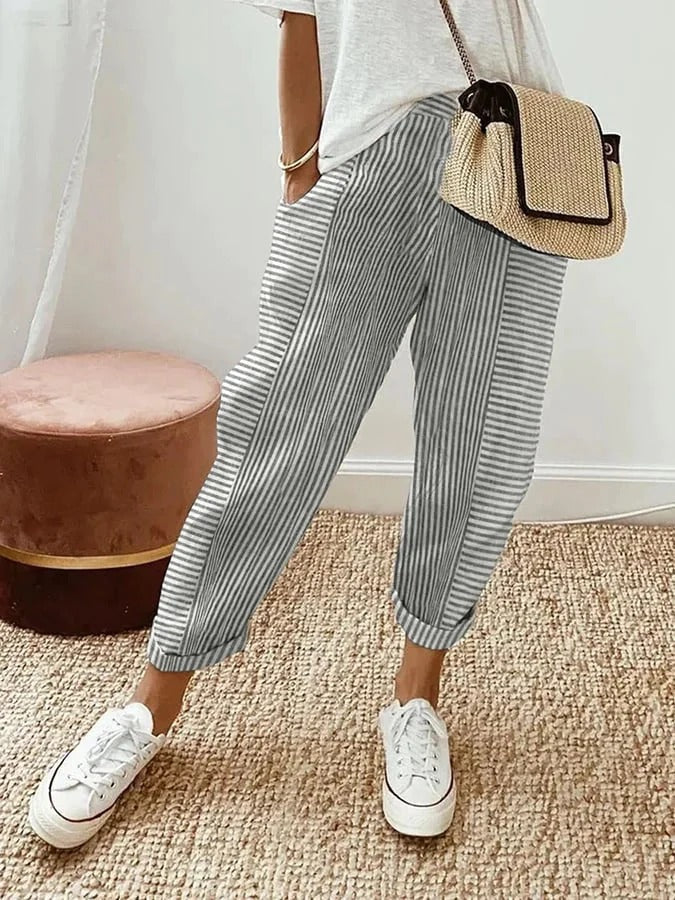Elegante gestreifte Hose aus Daisy Cotton™ für einzigartigen Komfort
