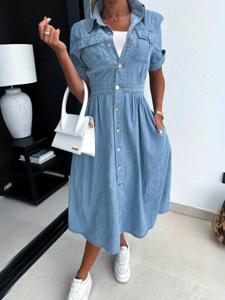 Giorgia™ - Elegantes Denim-Kleid