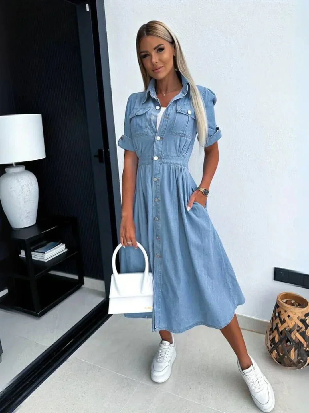 Giorgia™ - Elegantes Denim-Kleid