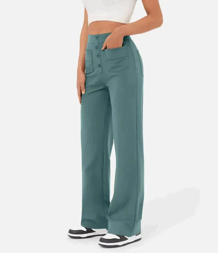 Pantaloni Chic a Vita Alta Carla™ per un Look Elegante e Casual