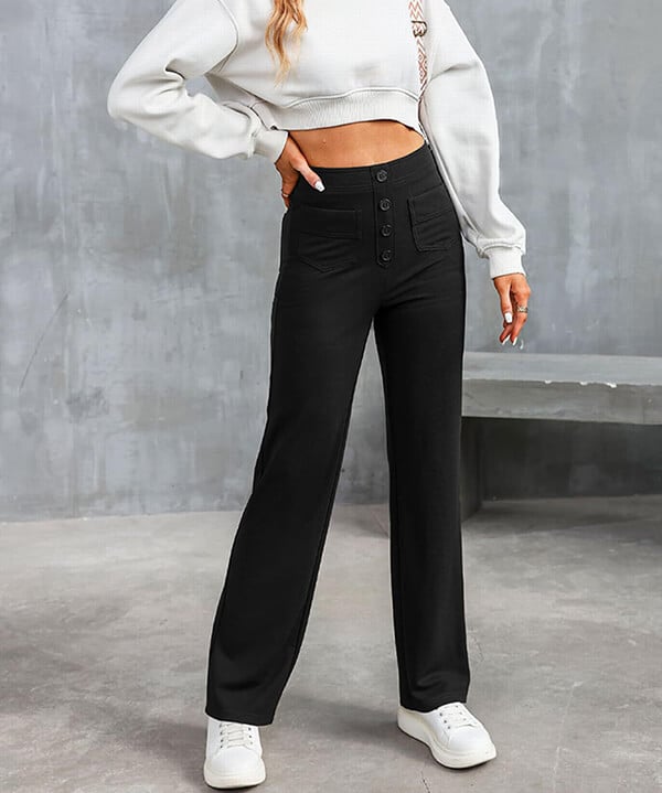 Pantaloni Chic a Vita Alta Carla™ per un Look Elegante e Casual