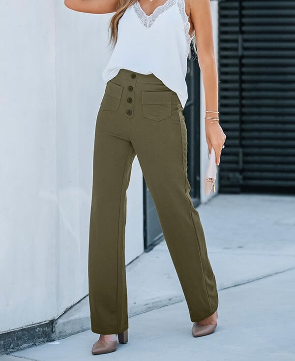 Pantaloni Chic a Vita Alta Carla™ per un Look Elegante e Casual