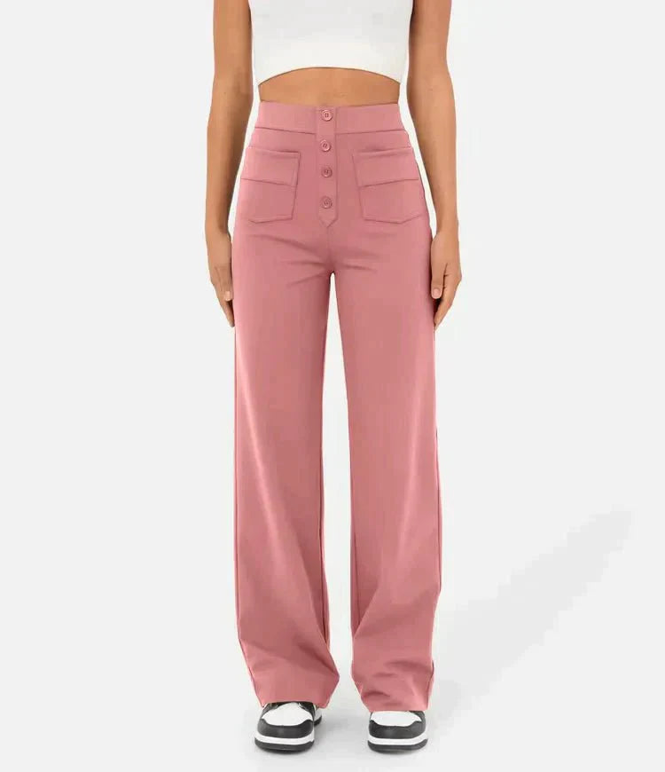 Pantaloni Chic a Vita Alta Carla™ per un Look Elegante e Casual