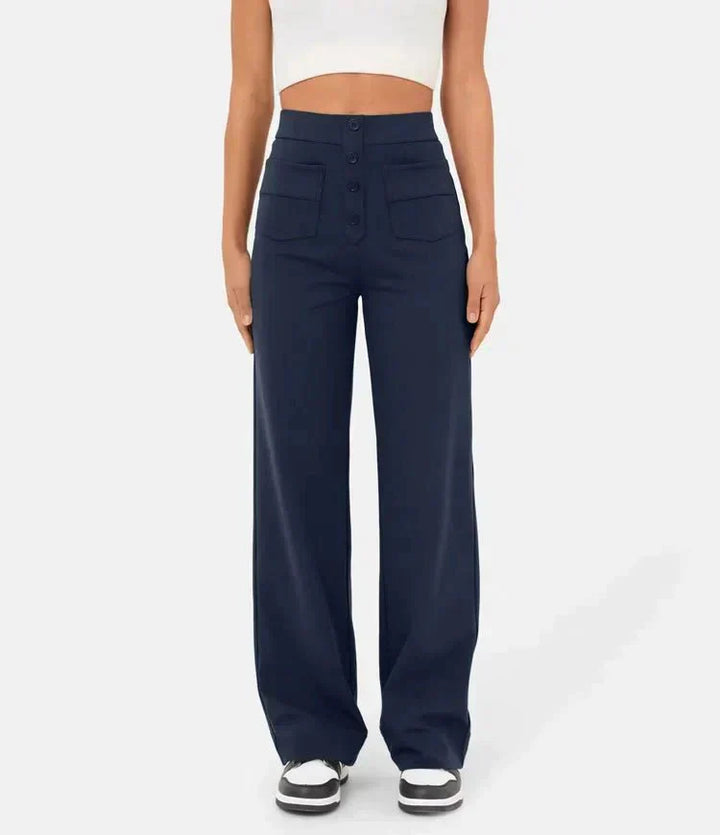 Pantaloni Chic a Vita Alta Carla™ per un Look Elegante e Casual