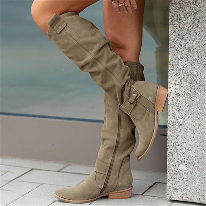 Reinette™ – Bottes Hautes en Suède de Qualité Supérieure