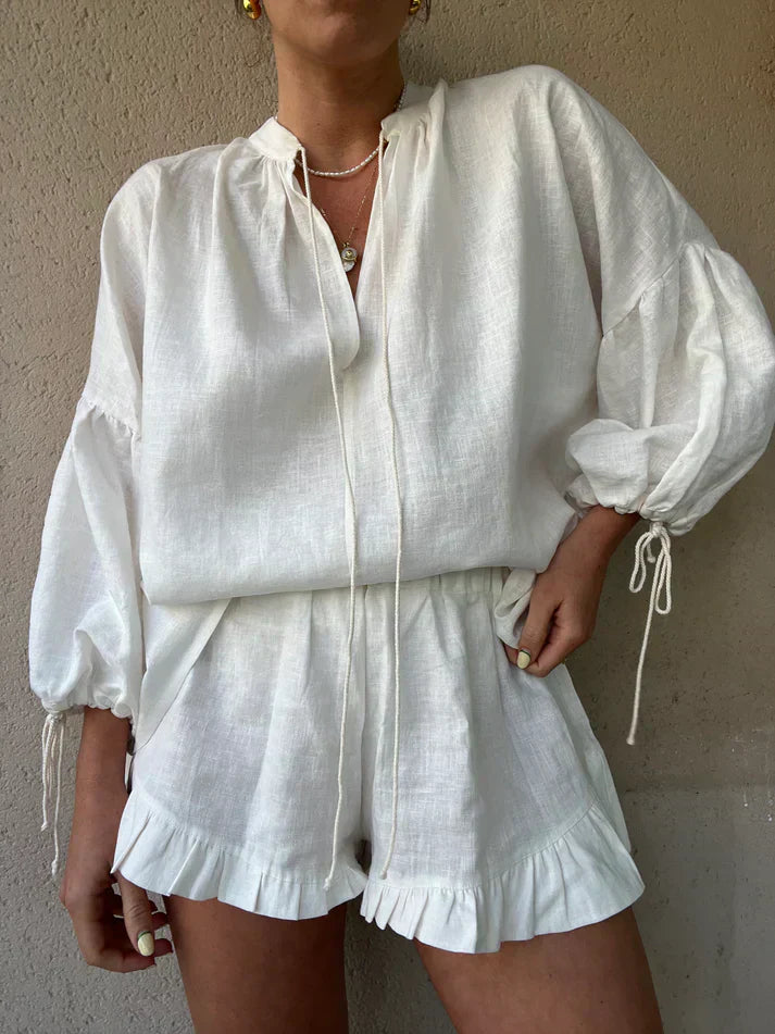 Camilla™ - Elegante Set Estivo con Blusa e Pantaloni Corti