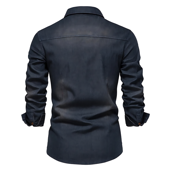 Camicia in Denim di Cotone Ruggiero™ per un Look Casual e Stile Unico!