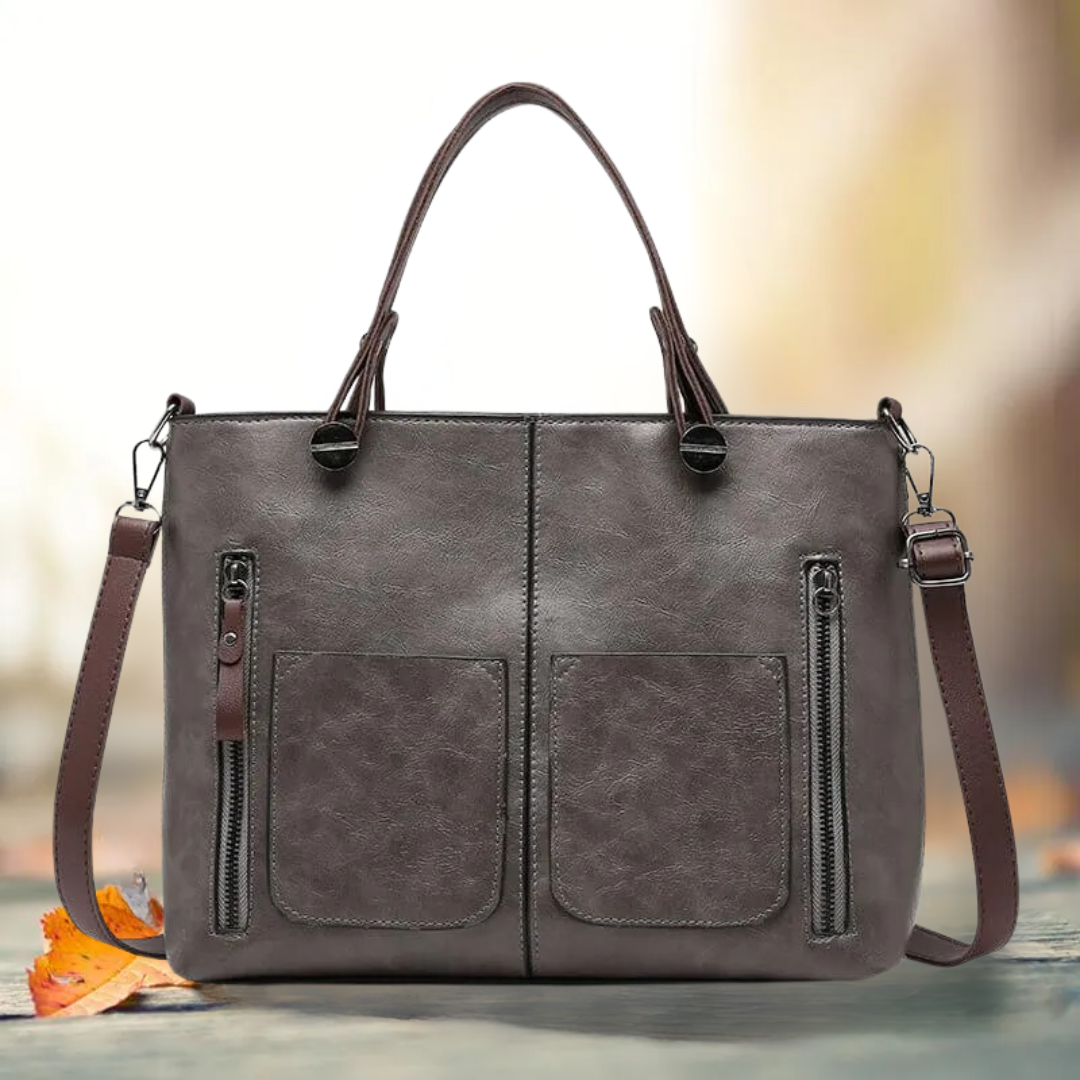 Sienna™ – Elegante Klassieke Lederen Schoudertas voor Tijdloze Stijl