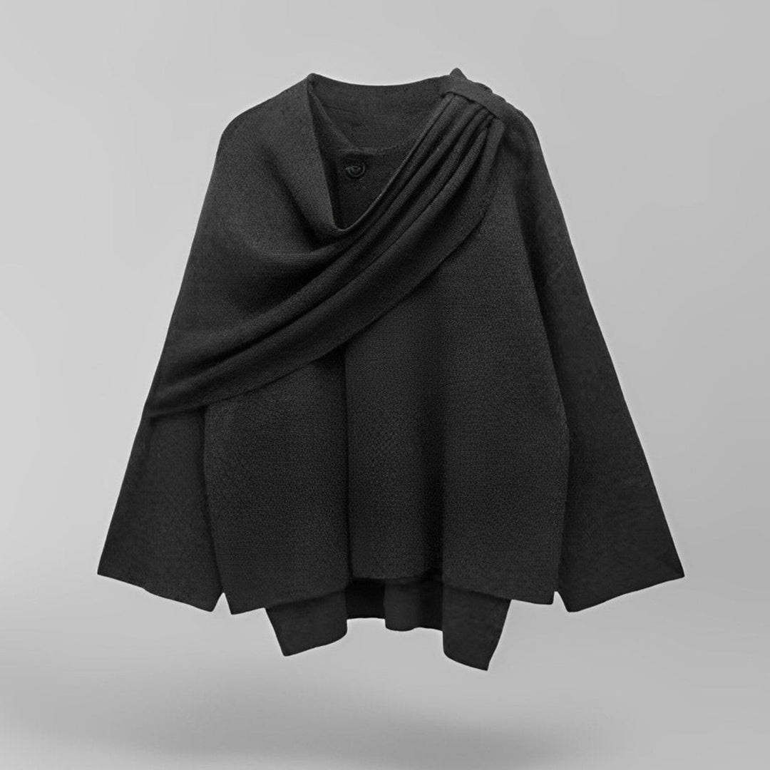 Maddalena™ - Elegante Trench in Lana con Sciarpa Inclusa