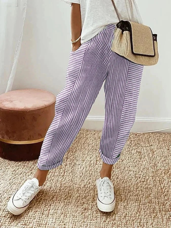 Elegante gestreifte Hose aus Daisy Cotton™ für einzigartigen Komfort