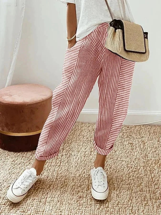 Elegante gestreifte Hose aus Daisy Cotton™ für einzigartigen Komfort