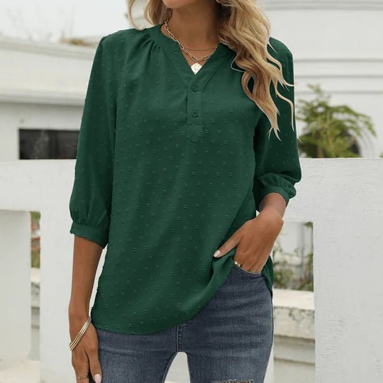 Femma - Stylische und elegante Damen-Patchwork-Bluse für besondere Anlässe und den Alltag