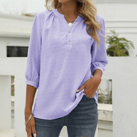 Femma - Stylische und elegante Damen-Patchwork-Bluse für besondere Anlässe und den Alltag