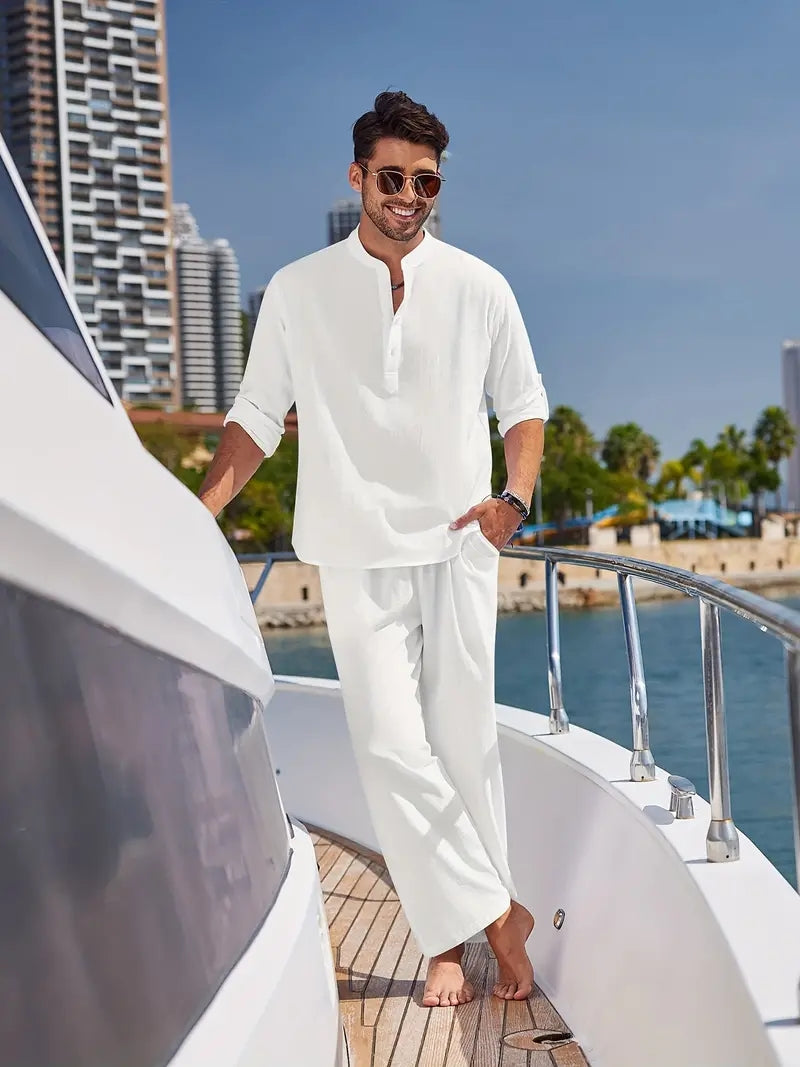 Esidor™ Langarm-Hemd und -Hose - Stil und Komfort für jeden Anlass