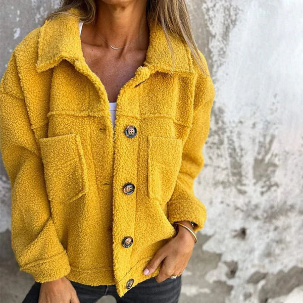 Gisela™ -  Kurze Wolljacke mit Revers