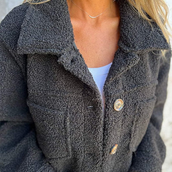 Gisela™ -  Kurze Wolljacke mit Revers