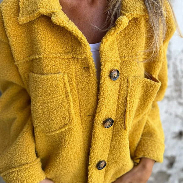 Gisela™ -  Kurze Wolljacke mit Revers