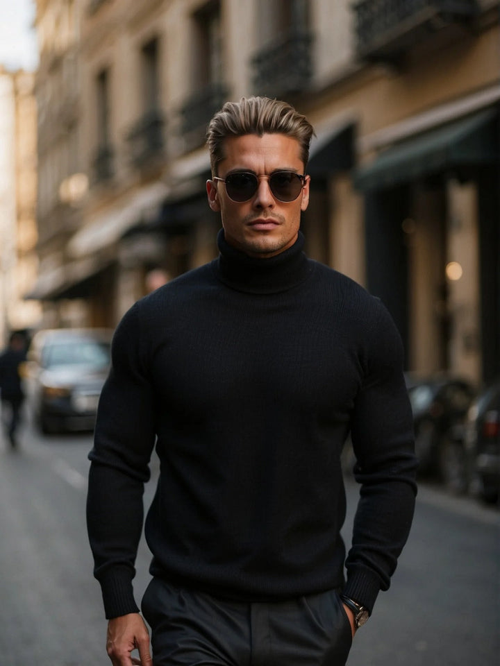 Herren-Rollkragenpullover aus hochwertiger Baumwolle - superweich, bequem und modisch свитер